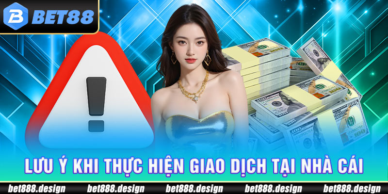 Lưu ý quan trọng khi thực hiện giao dịch tại nhà cái