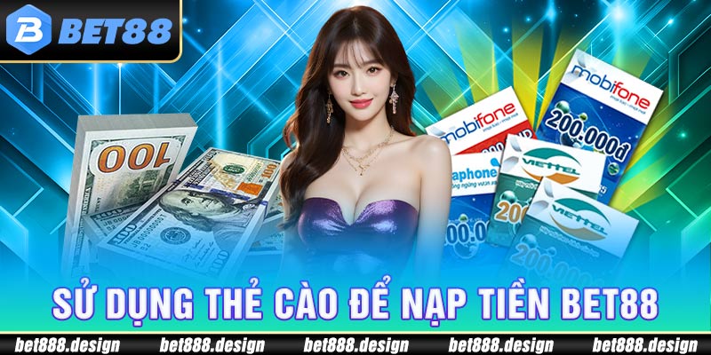 Sử dụng nạp tiền bằng hình thức thẻ cào